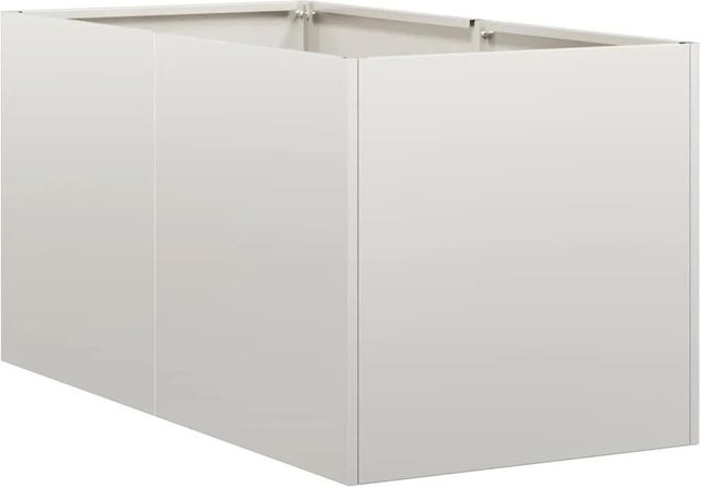 vidaXL Pflanzgefäß aus Edelstahl in Silber, B/T/H: 80 x 40 x 40 cm - Bild 1