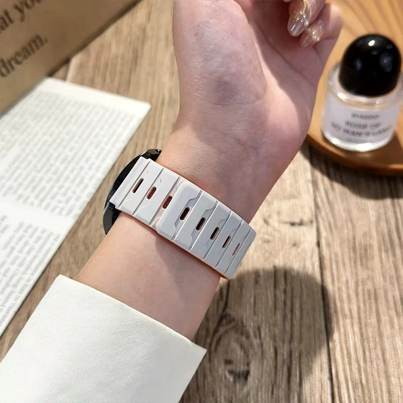 CAOWTAN Uhrenarmband Silikon, Weiß, Unisex - Bild 3