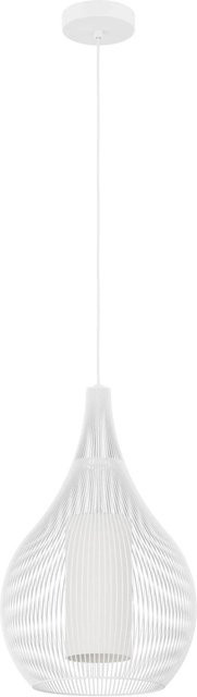 Eglo Pendelleuchte Razoni 1-flammig in Weiß mit Glas und E27 Fassung - Bild 1