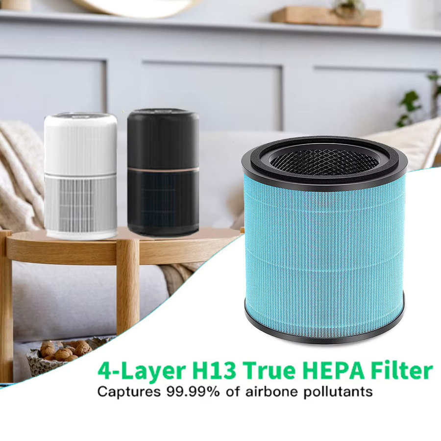 APWIKOGER Ersatzfilter AP0601-RF für AIRTOK Luftreiniger, 4-stufiger echter HEPA-H13 Filter, Blau - Bild 4
