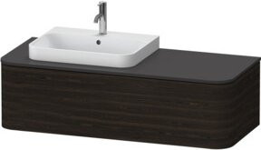Duravit Waschtischunterschrank Happy D.2 Plus Nussbaum Braun, Wandhängend, B/T/H: 130 x 35,4 x 55 cm - Bild 1