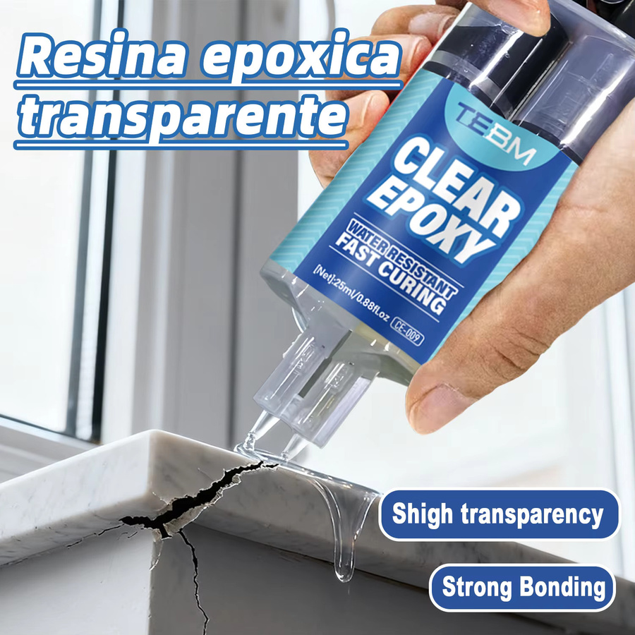 TEBM AB Epoxy-Reparaturpaste als hochfester Schweißkleber in transparent, 5-Minuten-Schnellhärtung, wasserdicht und hitzebeständig für Metall, Kunststoff, Keramik und Holz - Bild 3