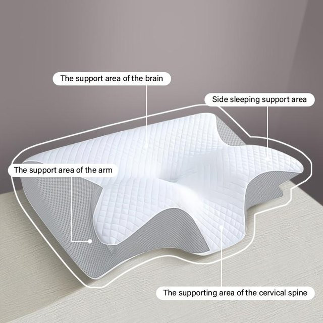 Ergonomisches Nackenkissen aus Memory-Schaum mit langsamem Rückprall für entspanntes Schlafen, Unisex - Bild 1