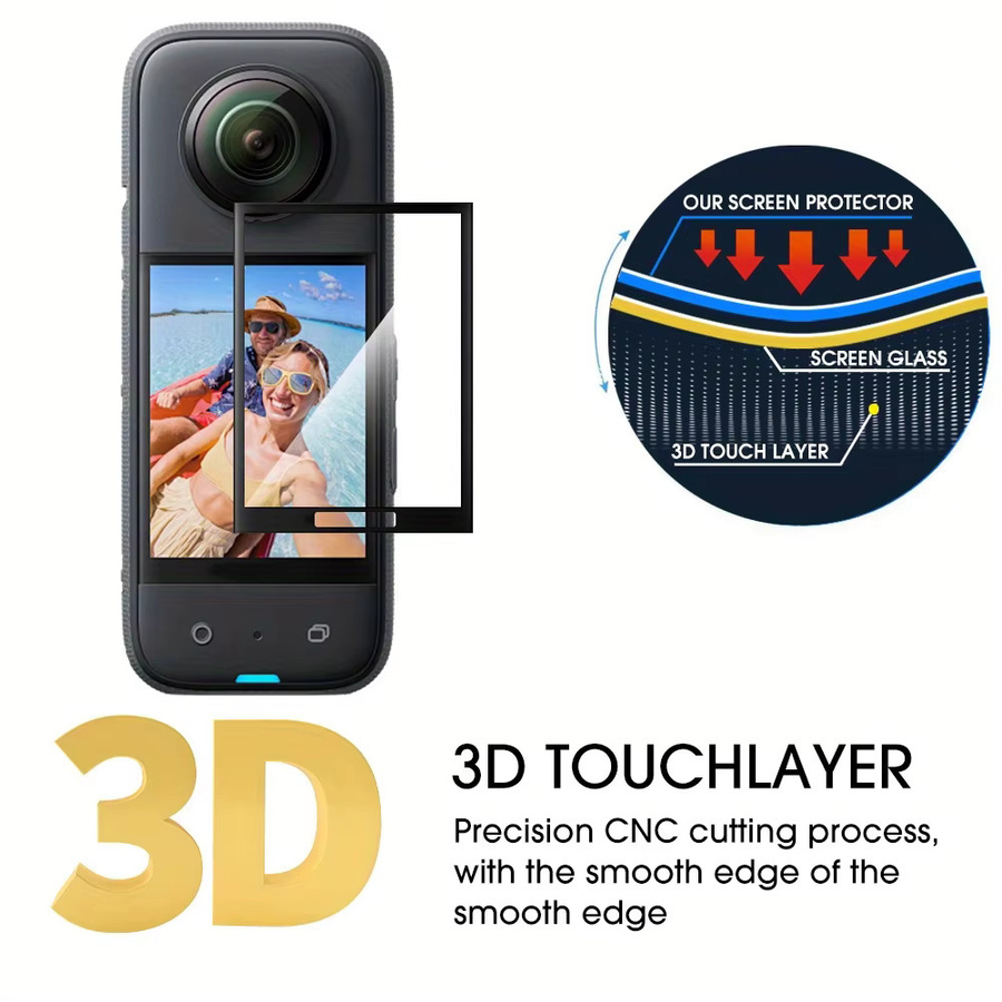 3er-Set transparente PMMA-Schutzfolien für Insta360 X3, X4 und X5 als flexible Anti-Kratz-Abdeckung - Bild 3