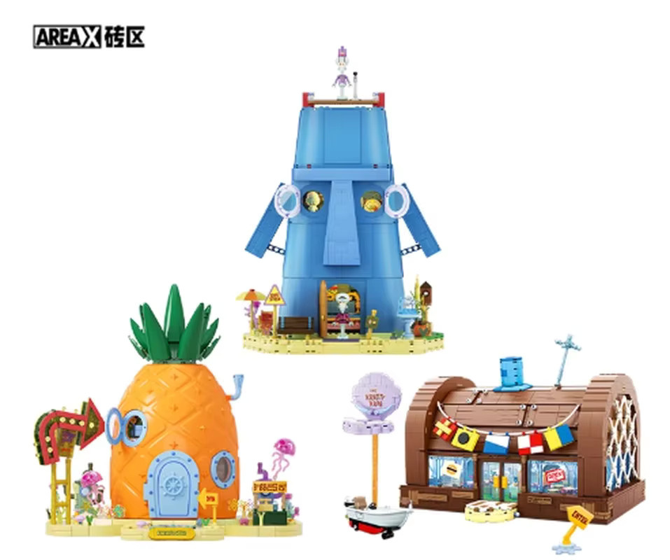 Areax Spongebob Bikini Bottom Bausteine World Series, 6-teiliges Set, Blind Box - Bild 2