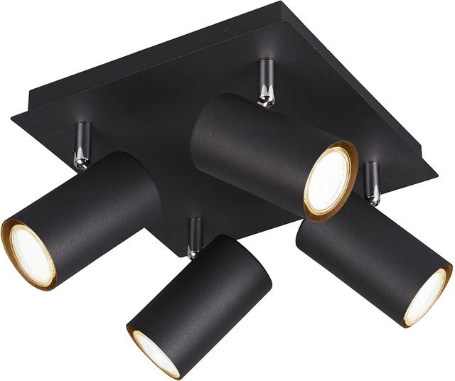 Trio Strahler Marley 4er Deckenleuchte aus Metall in Schwarz matt, verstellbar - Bild 1