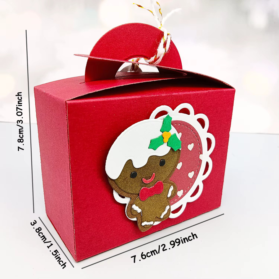 Alinacutle Geschenkbox aus Metall und Papier in Gold für Weihnachtsgeschenke und DIY-Bastelprojekte - Bild 3