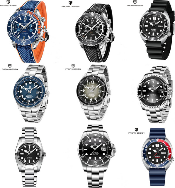PAGANI DESIGN Armbanduhr, Automatik, Edelstahl, Silber, Herren - Bild 1