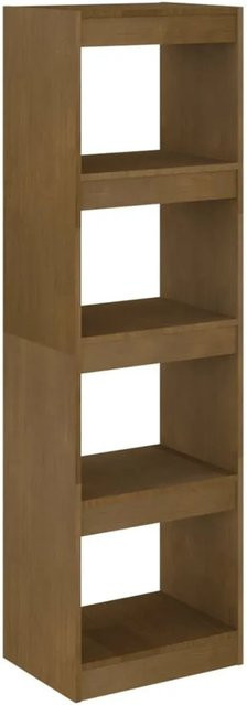 vidaXL Bücherregal Raumteiler aus Massivholz Kiefer in Honigbraun, B/T/H: 40 x 30 x 135,5 cm - Bild 1