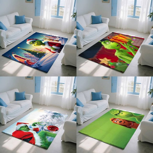 52TOYS Grinch Bodenmatte, saugfähige und schmutzabweisende Fußmatte für Badezimmer und Küche, B/T: 60 x 40 cm, Multicolour - Bild 1