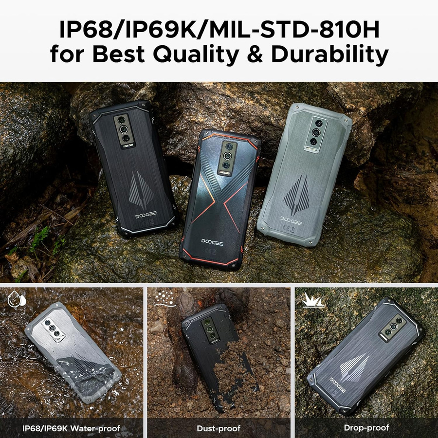 DOOGEE Blade10 PRO Smartphone mit 256 GB Speicher, 6,56 Zoll Display, 50 MP Kamera, 6150 mAh Akku und Android 15 in Rot - Bild 3