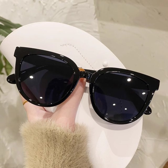 SNQP Sonnenbrille, rund, Vollrand, Kunststoff, schwarz, Damen - Bild 1