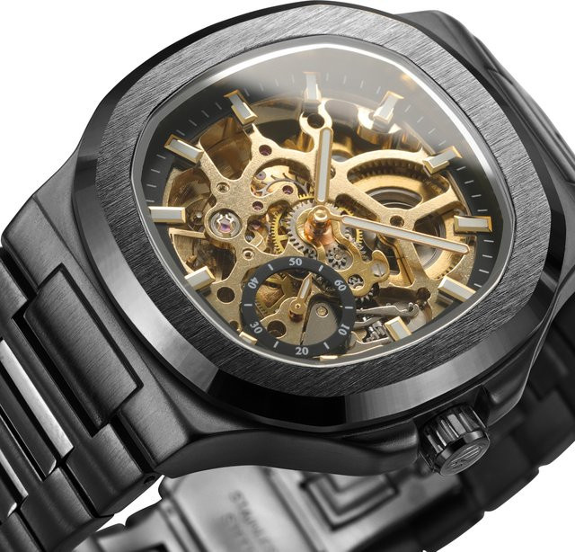 Forsining Armbanduhr Automatik, eckig, Edelstahl, Herren - Bild 1