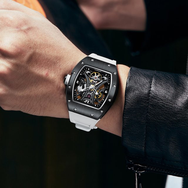 Daniel Gorman Armbanduhr Carbon Fiber, Automatik, Schwarz, Herren - Bild 1