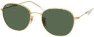 Ray-Ban RB 3809 Sonnenbrille, Rund, Vollrand, Metall, Gold, Green, Unisex - Bild 1
