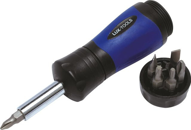 LUX-TOOLS Schraubendreher mit Bitaufnahme 6-teilig in Blau - Bild 1