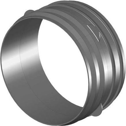 Helios Ventilator-Verbindung aus Kunststoff in Silber für Rohrdurchmesser 160 mm - Bild 1