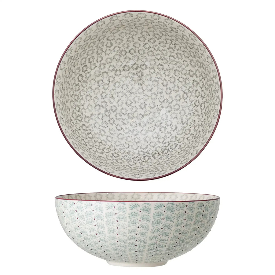 Bloomingville Keramikschale Maya in Grün, Durchmesser: 28 cm - Bild 1