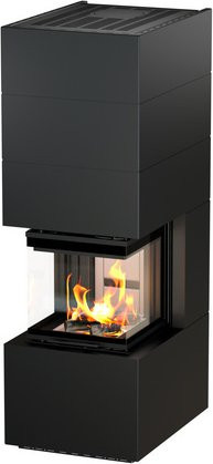 THERMIA Kaminofen Adastra 500 Plus Line, Schwarz, Stahl, 11 kW, B/T/H: 196,0 x 66,5 x 89,8 cm - Bild 1