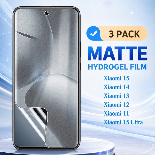 3er-Pack Matte Hydrogel-Displayschutzfolie für Xiaomi 17 Ultra, 17 Pro Max, 17 Pro, 17T Pro und 17T mit Anti-Blendschutz - Bild 1