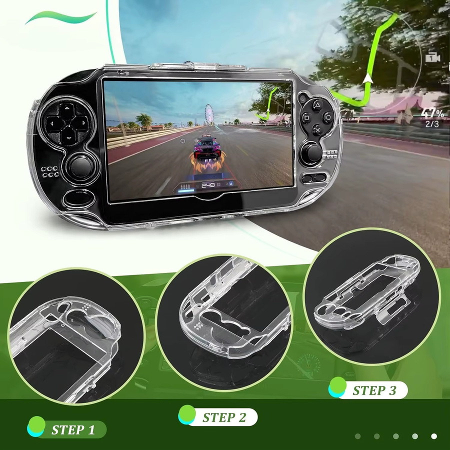 Sony PSV 1000 und 2000 Schutz-Bundle mit Hartkristall-Schutzhülle und Displayschutz in Transparent - Bild 2