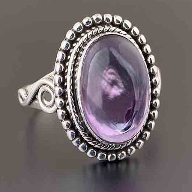 Huitan Ring, Vintage, silberfarben, Zirkonia, Damen - Bild 1