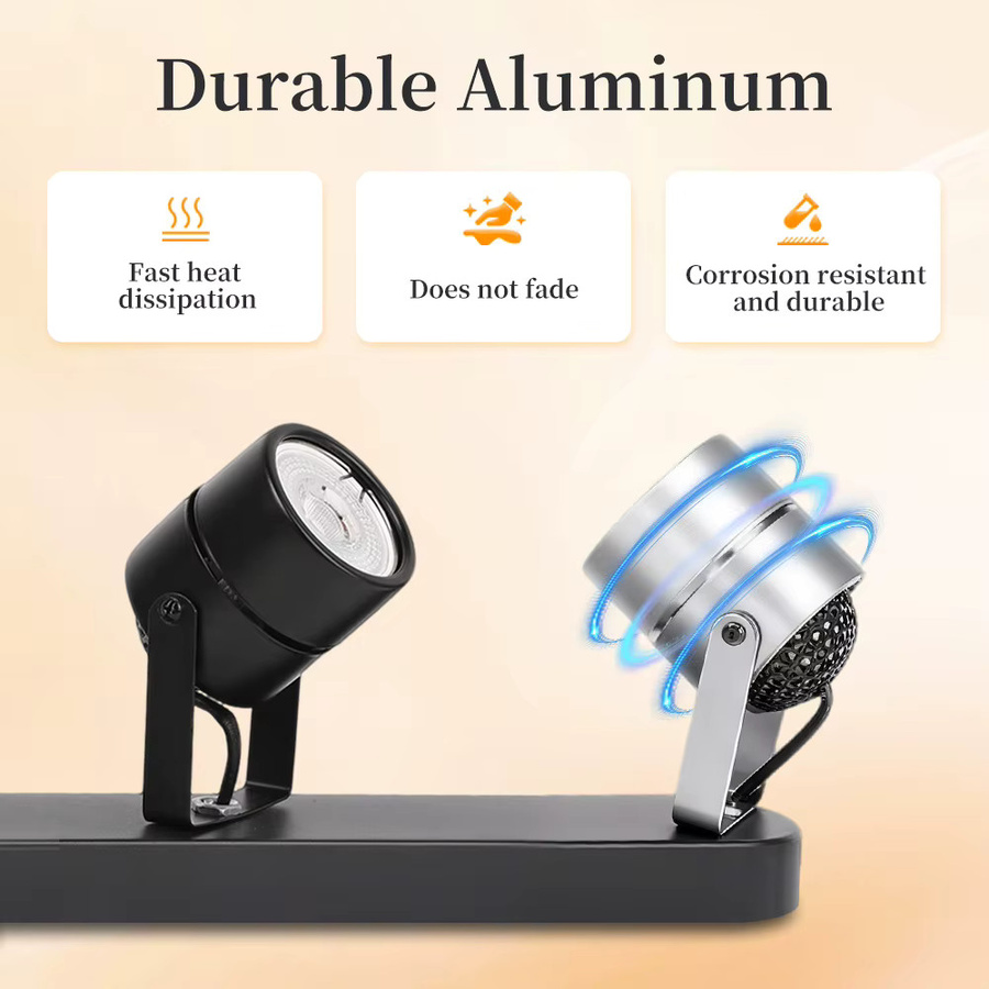 LANGYUE Moderne GU10 LED-Deckenleuchte aus Aluminium in Schwarz für Küche, Esszimmer und Home Office - Bild 4
