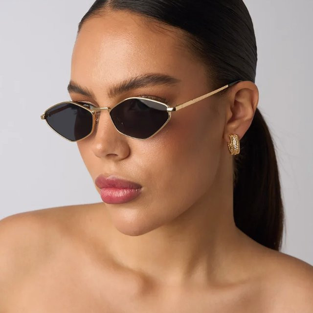 Julyrays Sonnenbrille, hexagonal, Metall, Vollrand, Multicolor, Gold - Bild 1