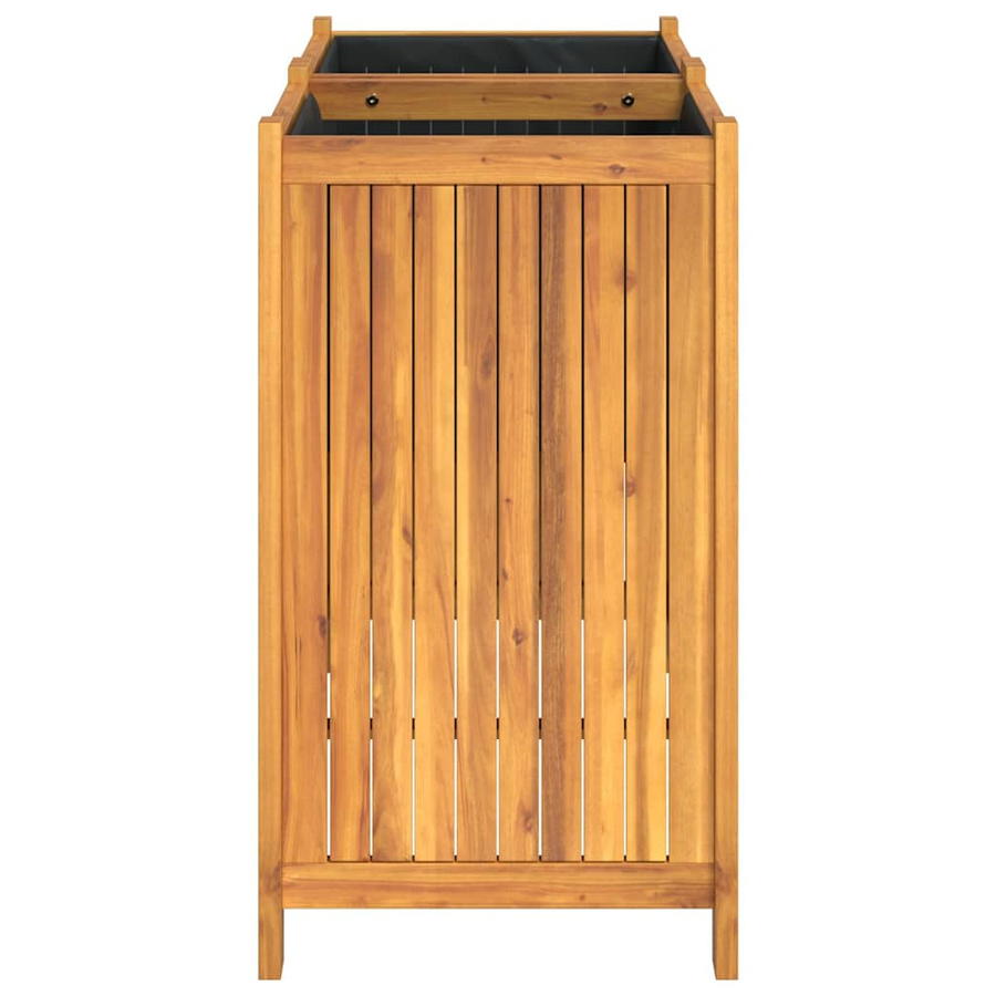 vidaXL Pflanzkübel aus Akazien-Massivholz mit Einlage B/T/H: 84 x 42 x 75 cm - Bild 2