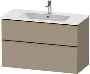 Duravit Waschtischunterschrank D-Neo in Beige mit 1 Kasten und 1 Auszug, B: 101 cm, T: 46,2 cm, H: 62,5 cm - Bild 1