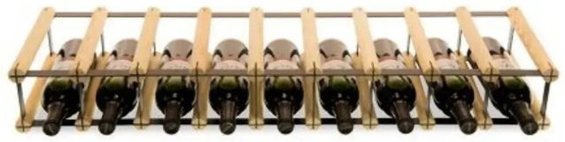 PROREGAL Modulares Weinregal Vinotega Mod Metal aus massivem Kiefernholz in Natur, H x B x T: 12,5 x 92,5 x 24,5 cm - Bild 1
