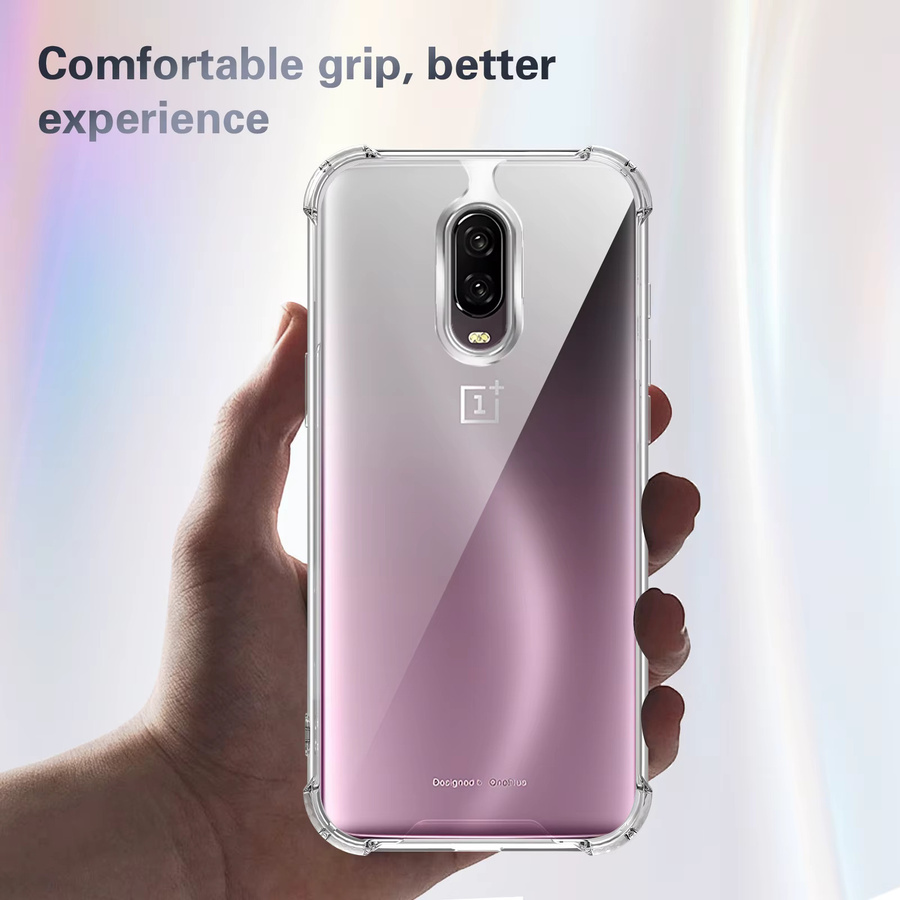 OnePlus 7 Silikon Bumper Handyhülle mit Airbag-Schutz und klarer Rückseite für GM1901, GM1900, GM1905 und GM1903 in Transparent - Bild 5