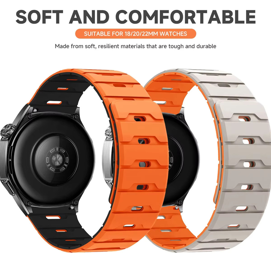 CAOWTAN Uhrenarmband Silikon, magnetisch, Unisex - Bild 5