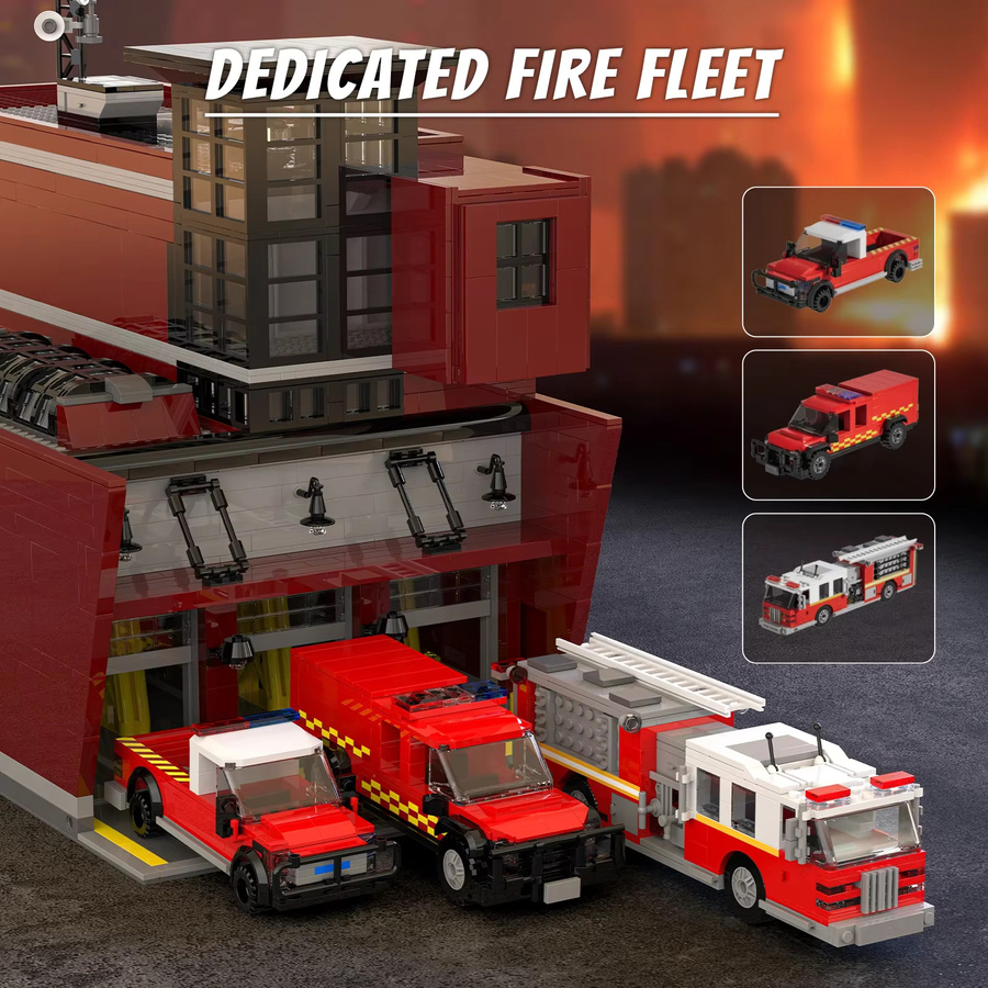 AMAZINGBLOKS Feuerwehrstation, Bausatz, 3.079 Teile, ab 14 Jahre - Bild 2