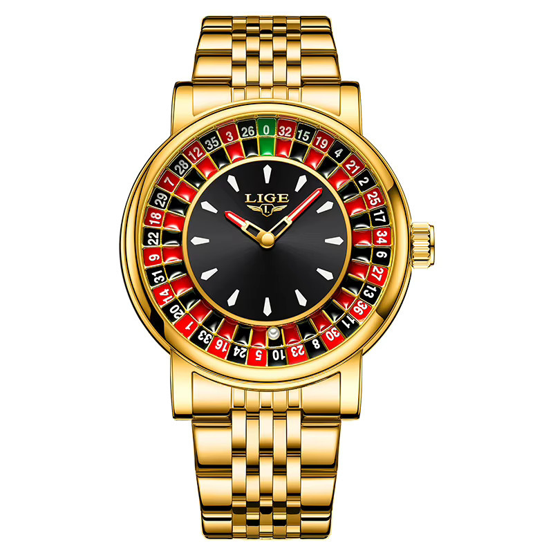 LIGE Armbanduhr Quarz, Edelstahl, Gold, Herren - Bild 7