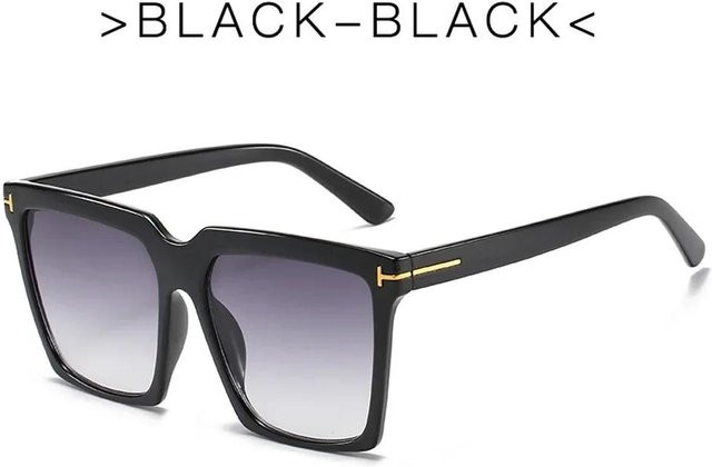 Yiran bag Sonnenbrille, quadratisch, Vollrand, Kunststoff, Schwarz, Damen - Bild 1