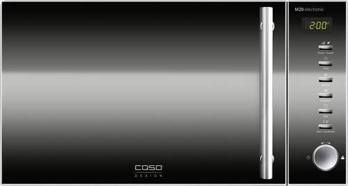 CASO M20 Electronic Solo-Mikrowelle in Schwarz und Edelstahl mit 800W - Bild 2