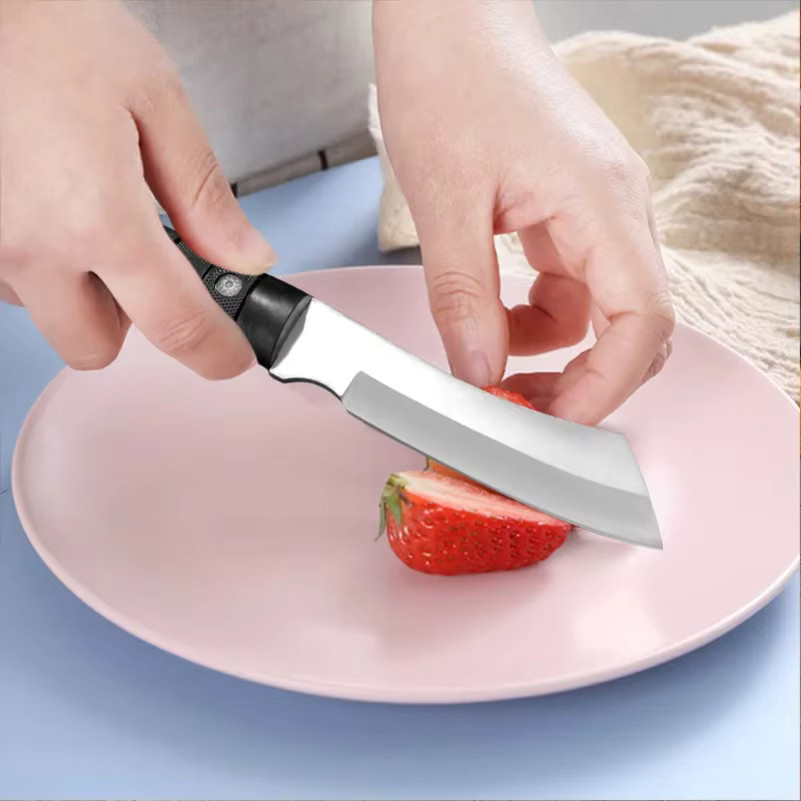 InLeung Multifunktionales Fleischbeil aus Edelstahl in Silber als scharfes Ausbeinmesser und Küchenmesser für Fleisch, Obst und Gemüse - Bild 2