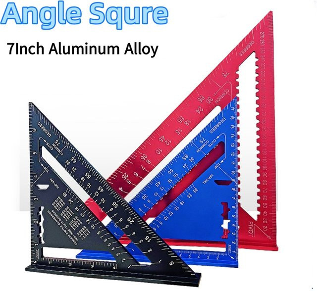 7-Zoll Tischlerwinkel aus Aluminiumdruckgusslegierung in Schwarz für Holzbearbeitung und Tischlerei - Bild 1