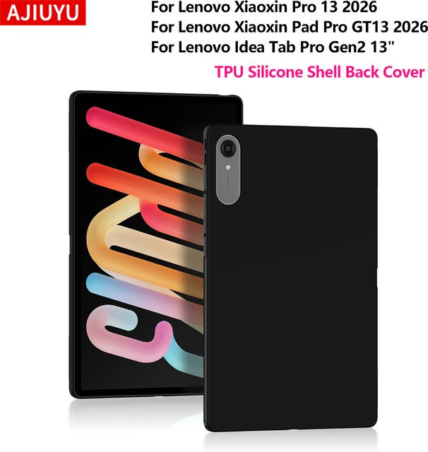 AJIUYU Silikon-TPU Schutzhülle für Lenovo Idea Tab Pro Gen 2 und Xiaoxin Pad Pro GT 13 Zoll in Schwarz - Bild 1