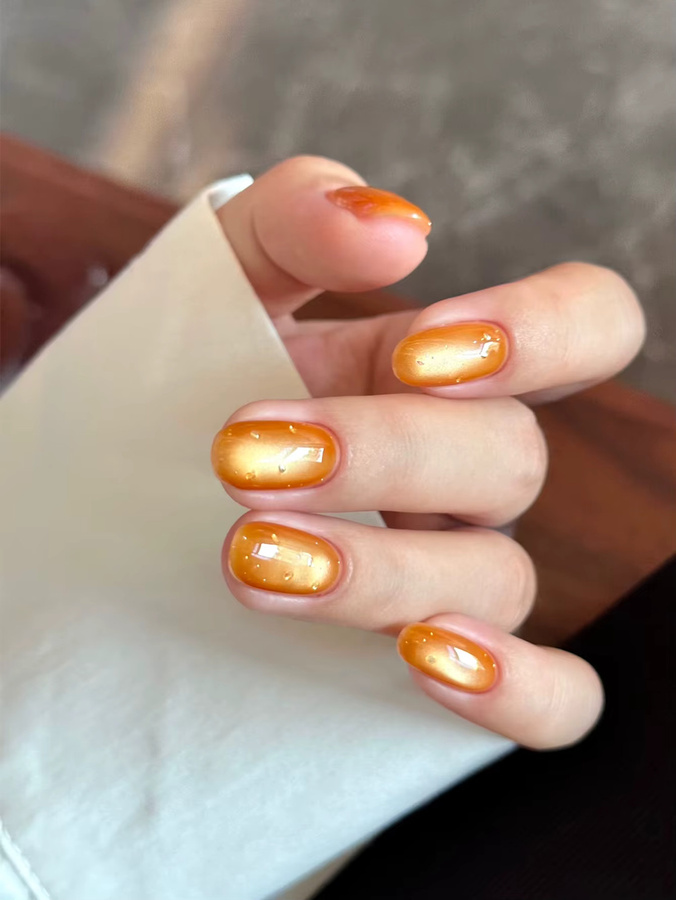 MISS SHAKA Nagellack, Orange, Cat Eye Gel - Bild 2