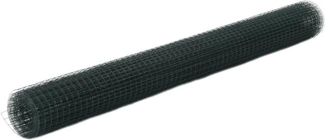 vidaXL Drahtzaun aus Stahl mit PVC-Beschichtung in Grün, B: 10 m, H: 1,5 m - Bild 1