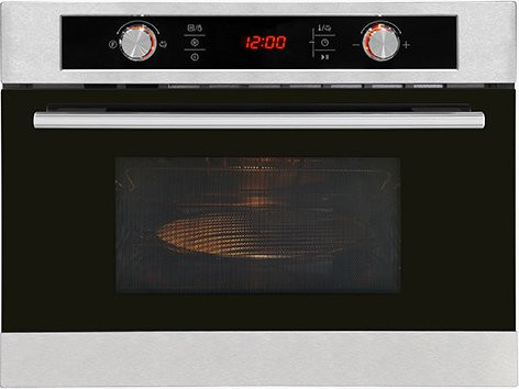 Exquisit EBM 4544 HI Einbau-Mikrowelle mit Grill und Heißluft in Silber - Bild 1
