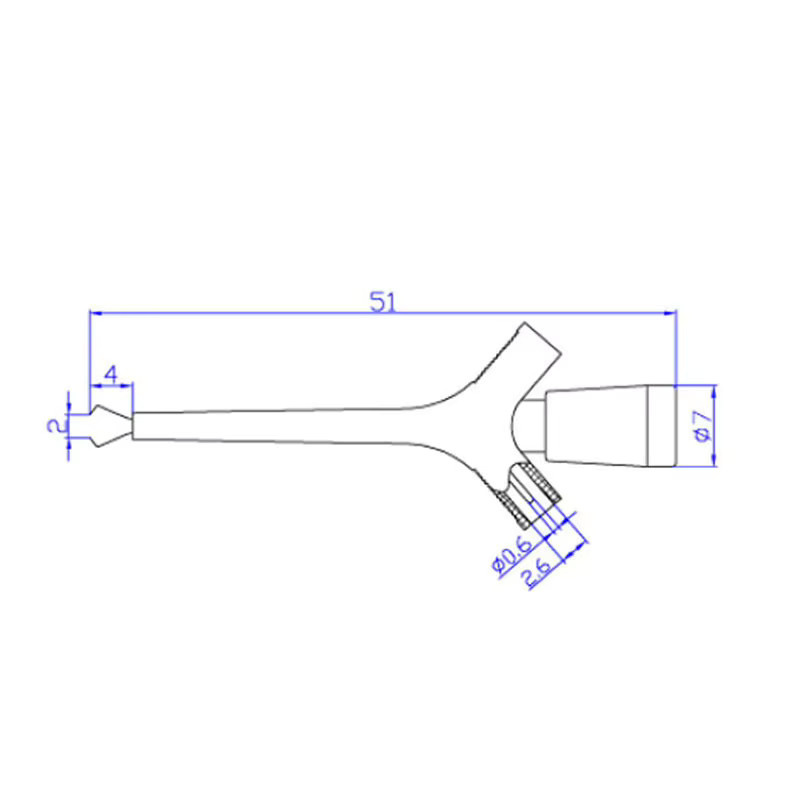 Multimeter-Kabel mit 2 mm Sockel und Miniatur-Schnell-IC-Testclip in Rot - Bild 2