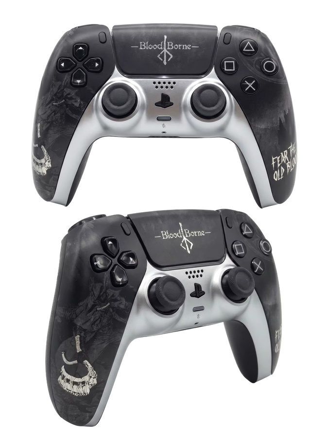 GSF Old Hunter Custom Frontplatte mit Touchpad für PS5 DualSense Controller, Ersatzgehäuse für BDM-010 bis BDM-050, Schwarz - Bild 3