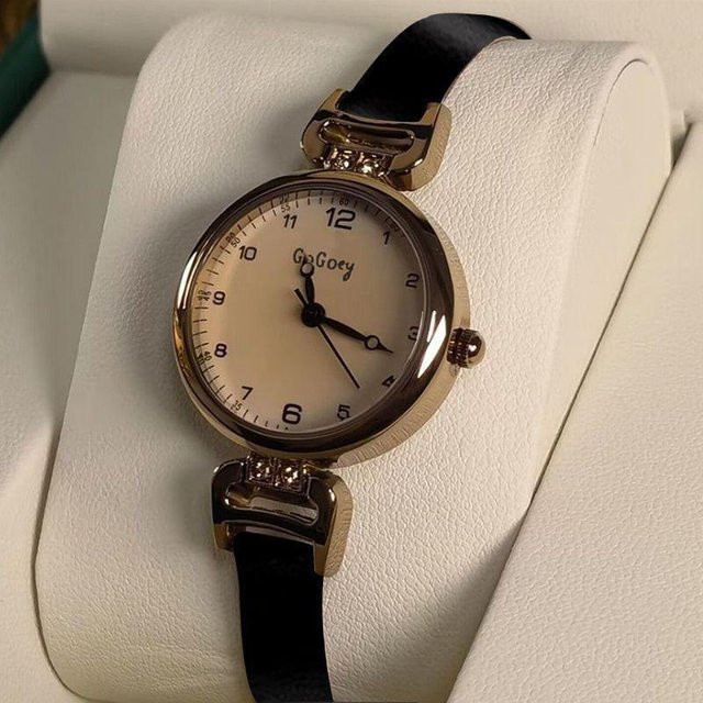 Armbanduhr ping Day, Quarzuhr, Schwarz, Leder, Rund, 20 mm, Damen - Bild 1