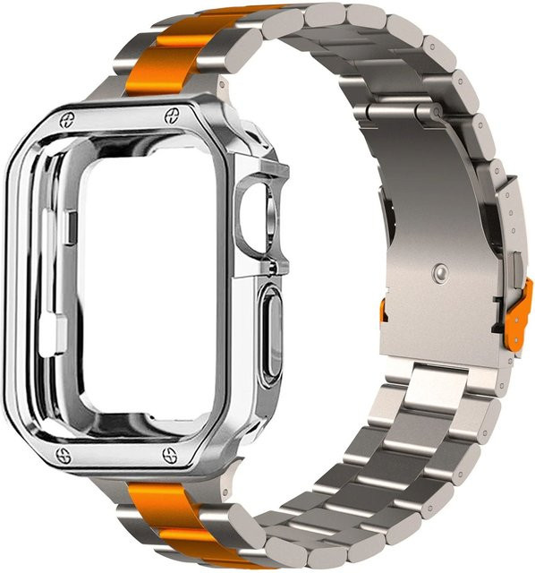 jansin Uhrenarmband Titan, Silikon, Silber, Herren - Bild 1