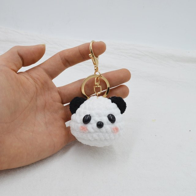 Linyi toy Schlüsselanhänger Katzenkopf, Strick, Unisex - Bild 1