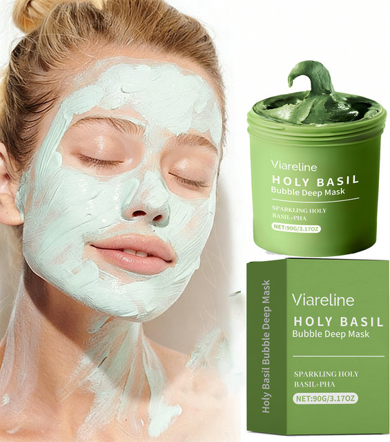 VIARELINE Holy Basil Bubble Gesichtsmaske, Fettige Haut, Unisex - Bild 1