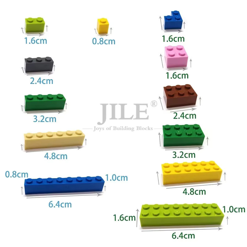 jile MOC Bausteine Ziegel, 100-teiliges Set, Bunt / Mehrfarbig - Bild 4